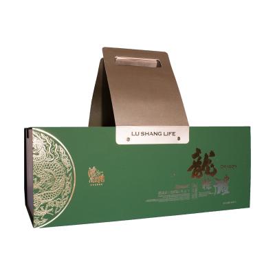 China Recycled Materials Packaging Custom Foldable Modern Creative New Design Matt UV Line Embossed Outdoor Rigid Gift Box For Beverage Beverage Packaging for sale