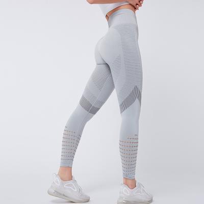 China Breathable Hot Selling Woman Waist High Hip Sports Pants Running Activewear Fitness Yoga Wear Seamless Gaiters for sale