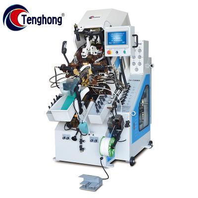 China Factory Tenghong TH-739MA New Products Shoe Making Machinery 9 Clamps Toe Lasting Hydraulic Automatic Cementing Machinery for sale