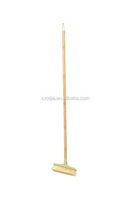 China The head is flexible cleaning bamboo push broom for sale