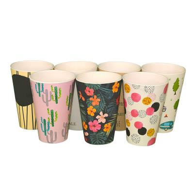 China Disposable Biodegradable Bamboo Fiber Coffee Cup Water Reusable Eco - Friendly Cups for sale