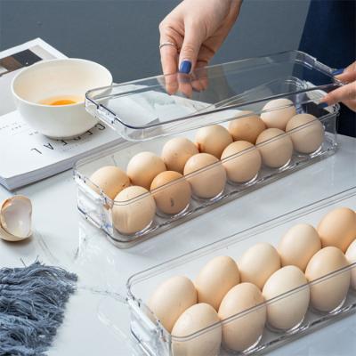 China Freshness preservation The container for storing fresh eggs in the refrigerator in the kitchen can be superimposed with the container for collecting for example for sale