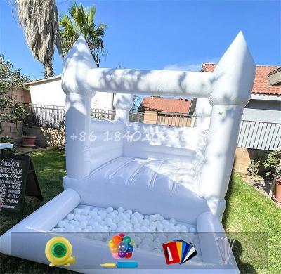 China Bouncer Outdoor Inflatable Wedding Jumping Bounce Castle School Mall Amusement Park Home Inflatable Kids White Inflatable Party For Event for sale