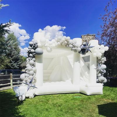 China Popular Rental Inflatable Bounce House Wedding Moon Party Bouncer Park Bouncy Castle With Slide for sale