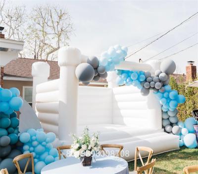 China Factory Price Flame Retardant PVC 13 Ft Bouncer White Moon Wedding Bounce House Bouncy Castle for sale