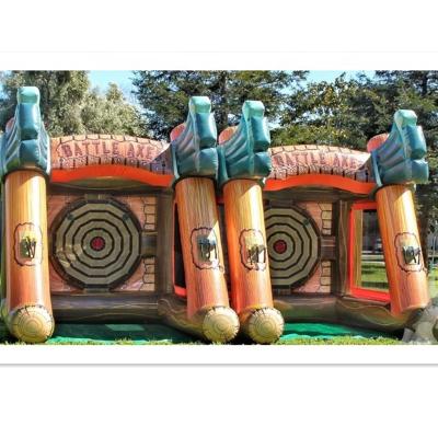 China Amusement Park Mall School Funny Ax Game Ax Throwing Dart Inflatable Sticky Throwing Game for Kids or Adults for sale