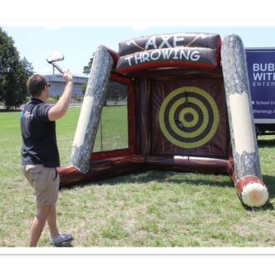 China Amusement park shopping mall school outdoor or indoor ax game cheap inflatable ax throwing carnival throwing games for sale