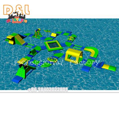 China Amusement Park Mall School Sea Water Park Amusement Equipment Heavy Duty Inflatable Water Obstacle Course Game for sale