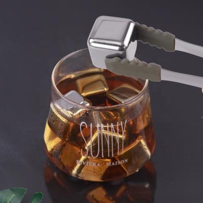 China Viable Custom Whiskey Wine Stones Cooling Reusable 304 Stainless Steel Ice Cubes For Bar for sale