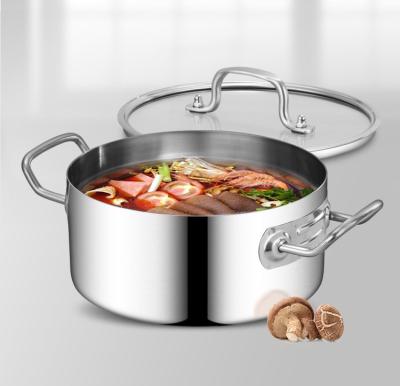 China 2020 Sustainable New Practical Household Kitchen Cooking Stew Pot Pot Stainless Steel Hot Running Small Pot for sale