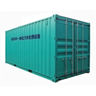 China Water Treatment Containerized Portable MBBR Sewage Wastewater Treatment Plant / Container For Residential Aquaculture Hospital River for sale