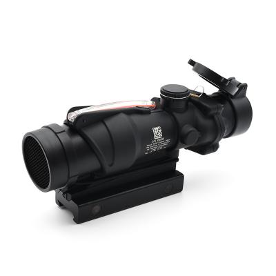 China Aluminum Alloy Tactical 4X32 Red Illuminated Fit TA31 Fiber Manual Source Hunting Scope Sight for sale