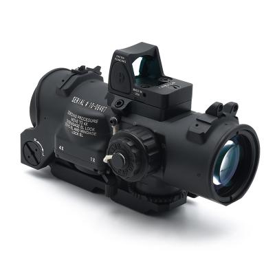 China Aluminum Alloy Hunting DR 1x-4x Fixed Dual Function Scope Optics Red Light Scope With Red Dot Sight for sale