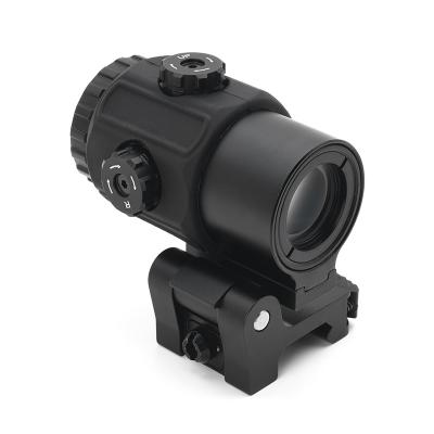 China Aluminum Alloy Tactical G43 3x Magnifier Hunting Scope with Adjustable QD Flip to Magnify Mount Dot Scope Red for sale