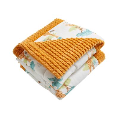 China Folded Wholesale baby kids fleece blankets super soft flannel baby blanket for sale