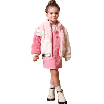 China Cute Anti-wrinkle carton girls autumn softshell jackets and coats for 5year kids for sale