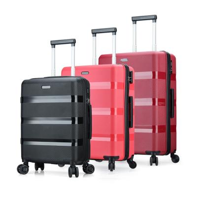 China Business Fashion PP Material Cheap Fit Durable 8*360 Spinner Rolled Lightweight Luggage for sale