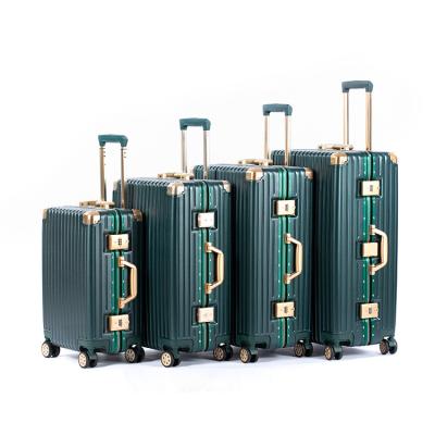 China Wholesale Hard Shell Fashion Trolley Luggage Carry On Hand Luggage Cabin PC Suitcase Travel Bag Set Case OEM Briefcase Trolley With Spinner Rolling Wheels for sale