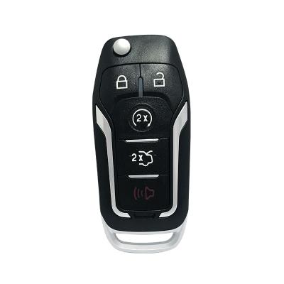 China Plastic+Metal Entry 5 Buttons Keyless Key Case Shell Fob Flip Key Case Mustang Remote Smart Key for sale