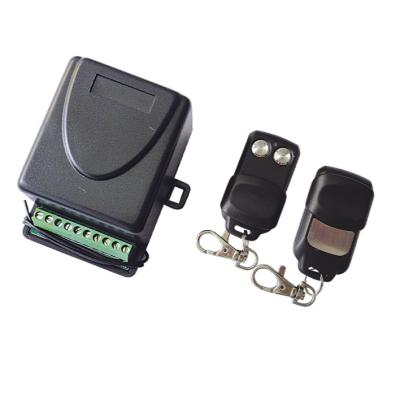 China Universal Garage Door Switch DC 12v 2ch Wireless Remote Control Relay Receiver Module With 2 Channel Remote RF 433 MHz Transmitter for sale