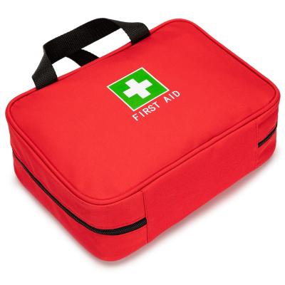 China Durable Portable Red First Aid Bag Rescue Empty Pocket First Responder Travel Storage Medicine Bag For Car Office Emergency Recycling Outdoors for sale