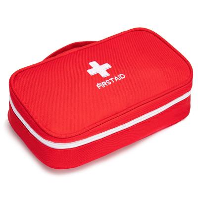 China Durable Portable Red First Aid Kit Bags Empty Emergency Medical Pouch First Aid Bag Red Bag for Car Travel Home Camping Hiking Outdoor for sale