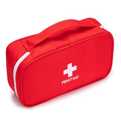 China Durable Portable Red First Aid Kit Bag Empty Emergency Medical First Aid Pouch Pouch Bag for Car Travel Home Camping Hiking Outdoor for sale