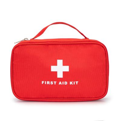 China Durable Portable Emergency Medical First Aid Pouch Kit Bag Empty Red Bag First Aid Bag For Car Travel Home Camping Hiking Outdoor for sale