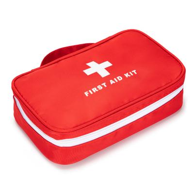 China Durable Portable Red First Aid Kit Bag Empty Emergency Medical First Aid Pouch Pouch Bag for Car Travel Home Camping Hiking Outdoor for sale