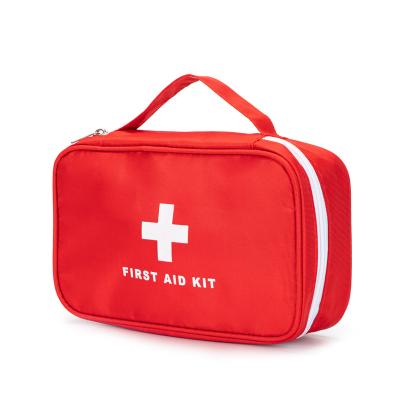 China Durable Portable Red First Aid Bag Emergency Medical Pouch First Aid Kit Bag Empty Bag for Car Travel Home Camping Hiking Outdoor for sale