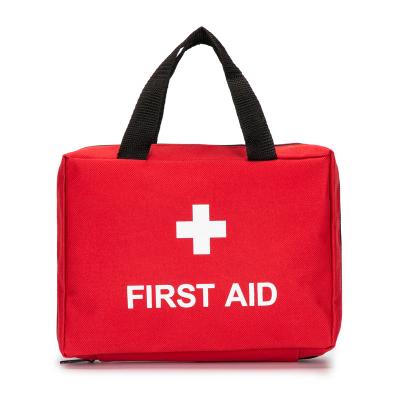 China Durable Portable Red First Aid Bag Travel Rescue Pocket Storage Emergency Survival Medicine Empty Bag For Car Home Office Outdoors for sale