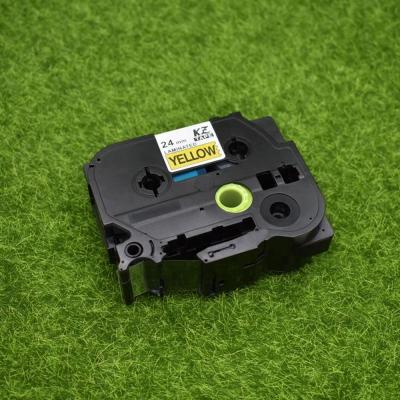 China COMPATIBLE black on yellow label strip P-contact compatible for brother tze TZe651 651 tz651 tze-651 24mm 8M label maker for sale