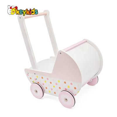 China For Kids Top Selling Hands Training Skill Learning Wooden Pink Children Walking Walker For Wholesale W16E102B for sale