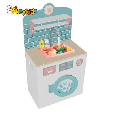 China For New Design Real Water Children Function Kids Wooden Toy Kitchen Training Hands Skill To Pretend Play W10C639 for sale