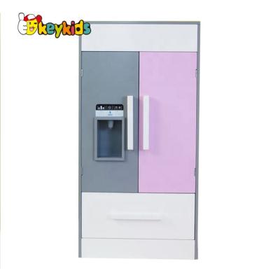 China Pretend To Play Toys New Arrival 2019 To Pretend Toy Kitchen Accessories Wooden Toy Refrigerator For Children W10C454 for sale