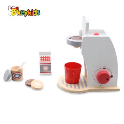 China Pretend to play toys 2019 new arrival game appliances play wooden toy coffee pot for children W10D228 for sale