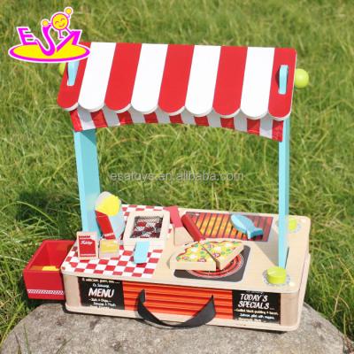 China Pretend Play Toys Top Hottest Kids Pretend To Play Wooden Toy Barbecue Grill With Food W10D127 for sale