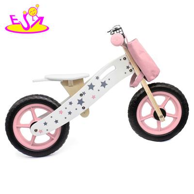 China Pretend Play Toys New Arrival Pink Self Balance Girls Bikes In Wooden W16C194B for sale