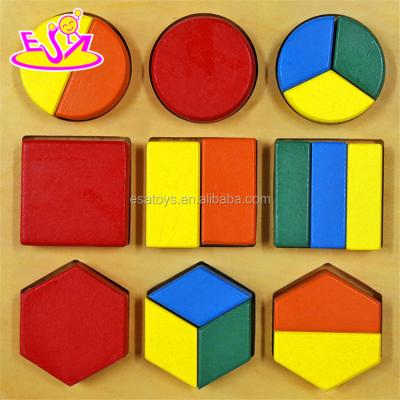 China Bring Merry To New Design Toddler Montessori Wooden Toys W12F008 Kids Preschool Geometry Puzzle for sale