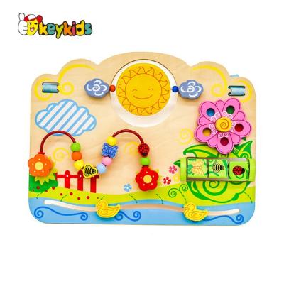 China New Hottest Early Education Dutch Busy Wooden Toddler Activity Board For Baby DIY W12D082 for sale