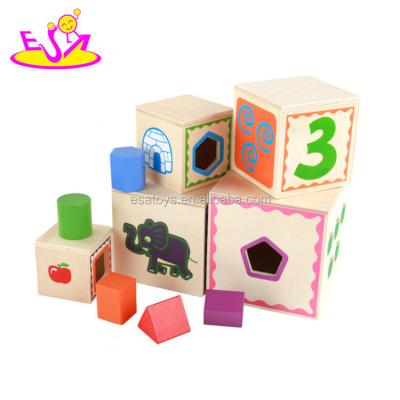 China Bring joyful toy kids new hottest montessori wooden shape sorter educational wooden toy for kids learning W12D089 for sale