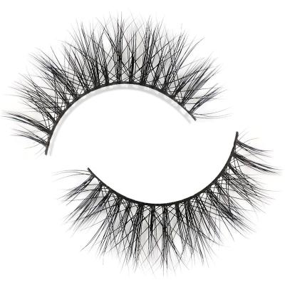 China Sasi Hiter Wholesale Price Real Mink Natural Looking Human Hair Tapered False Eyelashes for sale