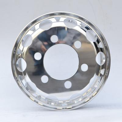 China ALLOY Commercial Truck Trailer 17.5*6.75 10*222.5 Forged Aluminum Wheel Polished Hub Truck Wheel And Rim for sale