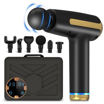 China 2021 Hot Selling Mini Massager Logo 2000mah Screen Deep Muscle Portable Electric Massager Latest 20 LCD Display Customized Gun Speeds for sale