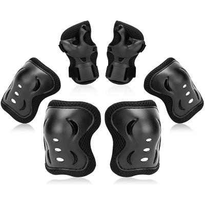 China Inclusion of knee pads outdoor sports gear durable protective set simple style adjustable strap elbow guards wrist guards for kids knee pads wrist pads elbow pads for sale