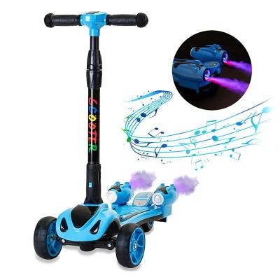 China Kids Toys 2021 CE EN71 High Quality Kids Kick Electric Scooter 3 Wheels Foldable Adjust Height Kids Scooters for sale