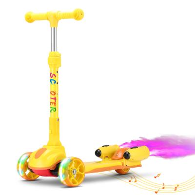 China Hot Sale 2021 Kids Toys Dropshipping 3 Wheel Scooter For Kids Children Electric Kick Scooter With PU Flashing Wheel for sale