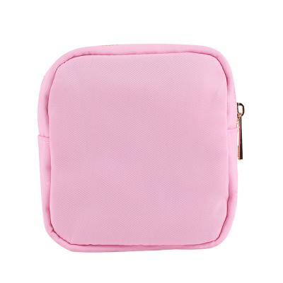 China Fashion DIY Custom Water Resistant Repellent Waterproof Nylon Large Capacity Travel Pouch Cosmetic Organizer Storage Makeup Bag for sale