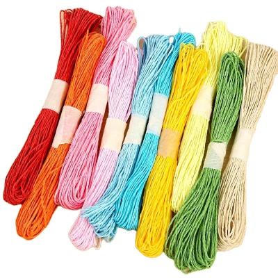 China Manual Puzzle 12 Rolls Craft Twine Rolls Craft Twine Strap Kids DIY Accessories Kits Home Accessories Paper Rope Colorful Twisted Twine for sale