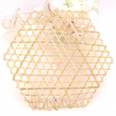 China Manual Puzzle Ornaments Kindergarten Corridor Hexagonal Net Bamboo Hanging Handmade Diy Corner Classroom for sale